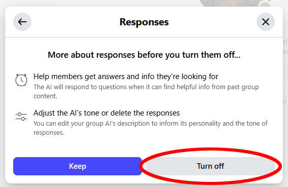 turn off
